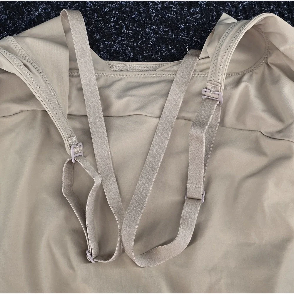 Maidenform Wear Your Own Bra Slip Sz M Firm Control Beige Shapewear Self Express